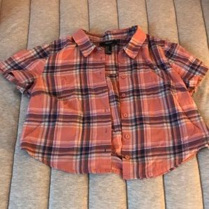 New cropped button down